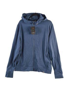 NEW Kjus Mens Hollow Pima Hoodie Admiral Blue Size 52, L Lightweight & Anti-Odor